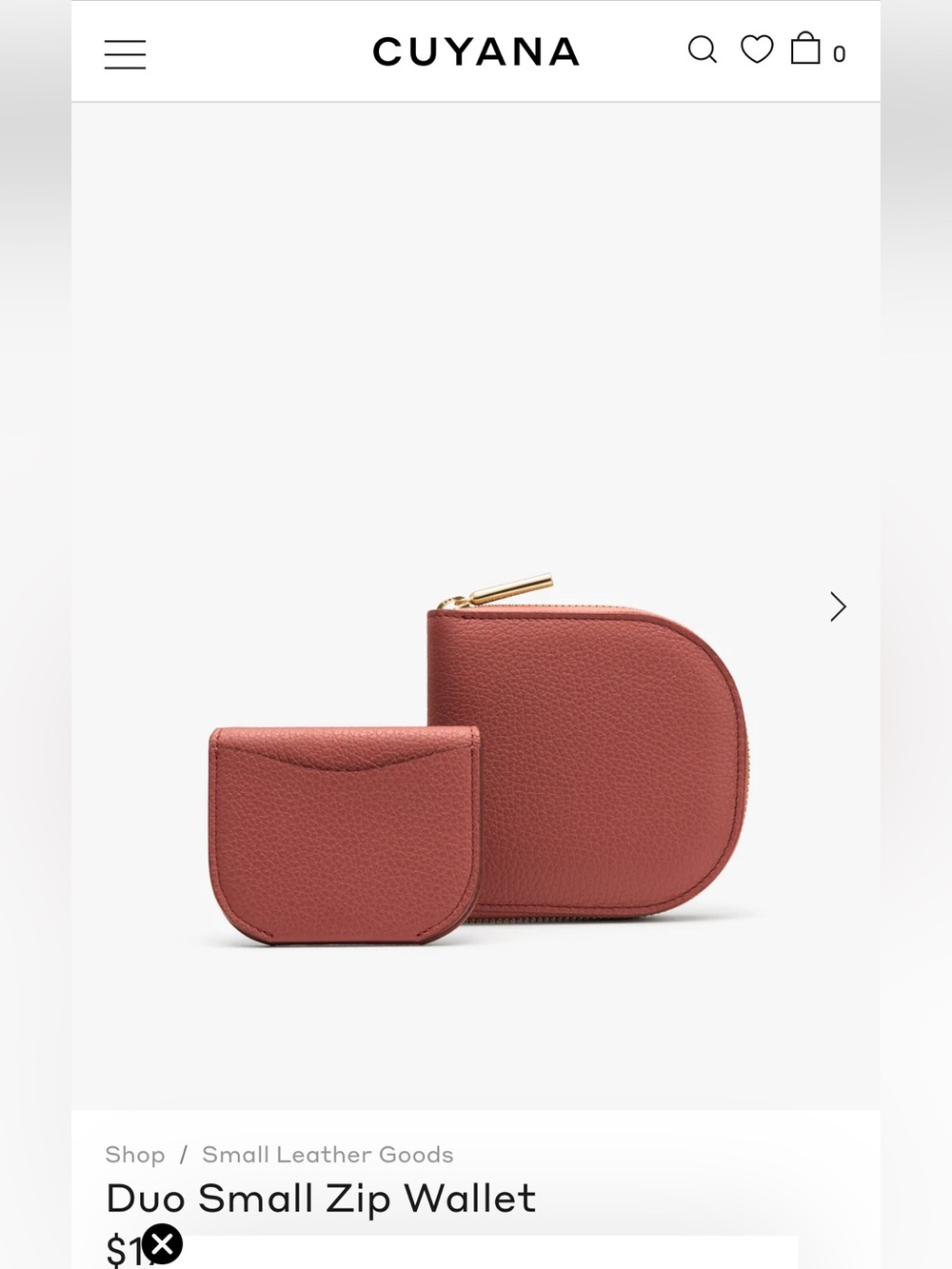 Cuyana Duo Leather Wallet in Terracotta - Picture 3 of 6